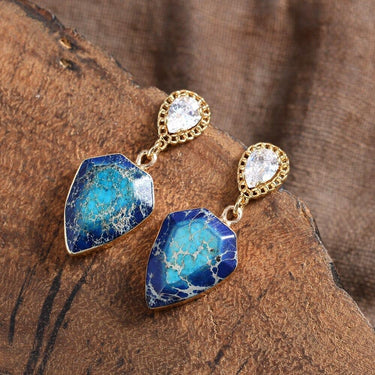 Blue Shield Jasper Earrings-Your Soul Place